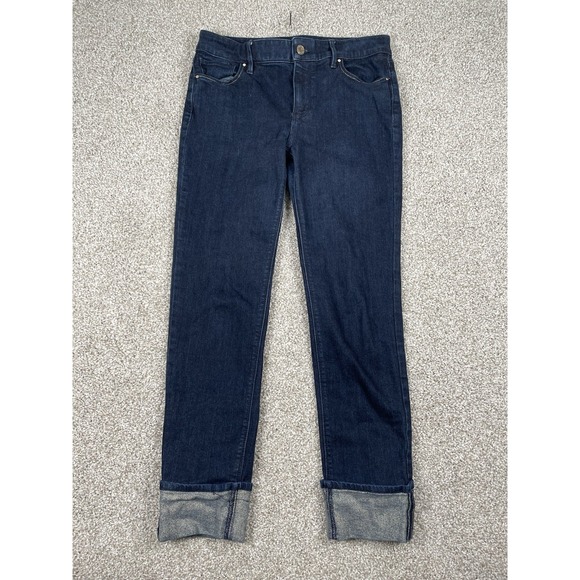 White House Black Market The‎ Slim Ankle Jean Mid-Rise Cuffed Stretch Size 4 - Picture 1 of 7